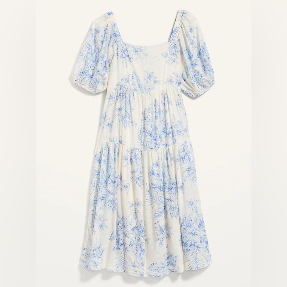 Old Navy Blue Floral Midi Dress